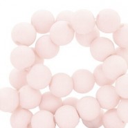 Acrylic beads 6mm round Matt Touch of pink